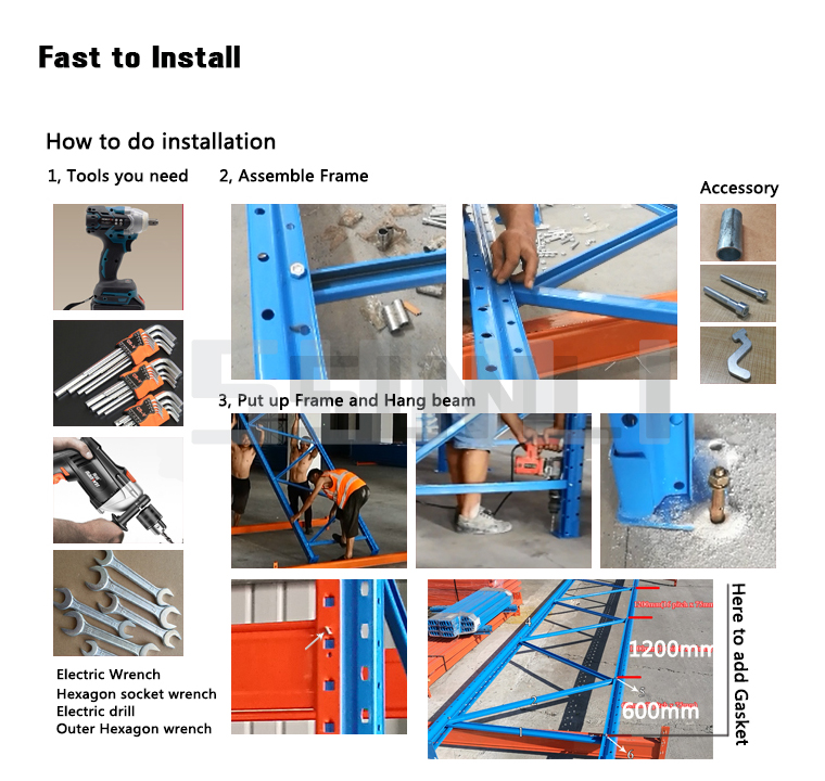 Adjustable Steel Multi-tier ESD Protected Heavy Duty Pallet Storage Shelves