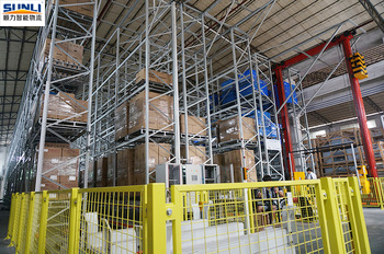 Heavy Duty ASRS System with Automatic Lifting for Palletized Warehouse Storage Alloy Steel Construction