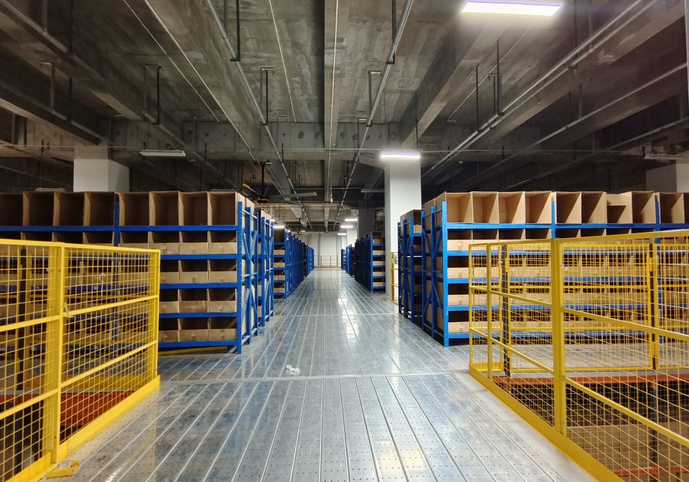 China Factory Industrial Warehouse Mezzanine Platform Racking Steel Structure Multi-Mezzanine with Lifting or Stair Equipment