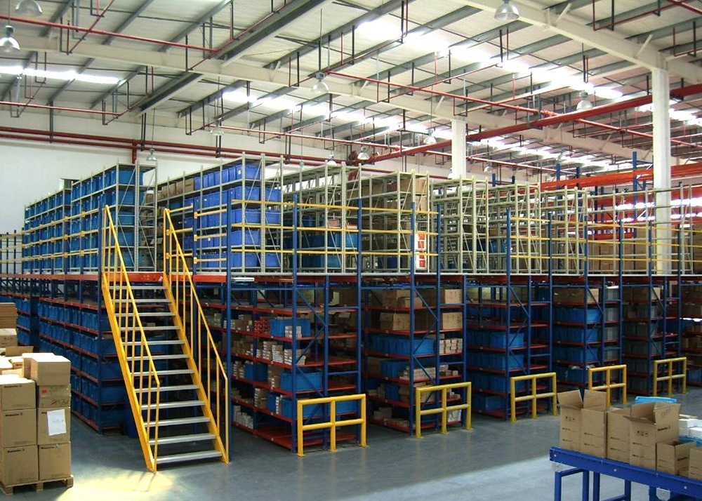 China Factory Steel Mezzanine Racking Systems Multi-Level Heavy-Duty Warehouse Storage Equipment Selective Mezzanine Platform