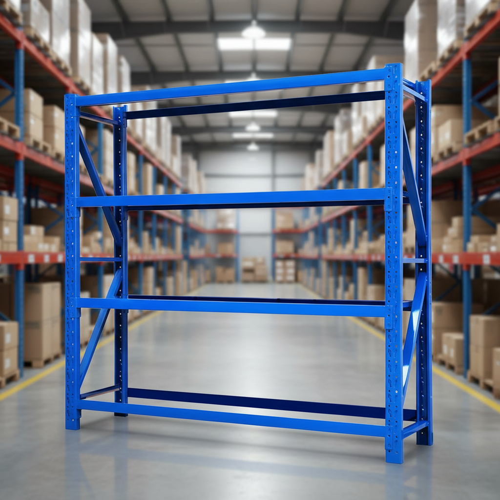 Sunli Medium Duty Cold Rolled Steel Stacking Racks with Anti-Rust Powder Coated Finish Adjustable Layers & Detachable Design