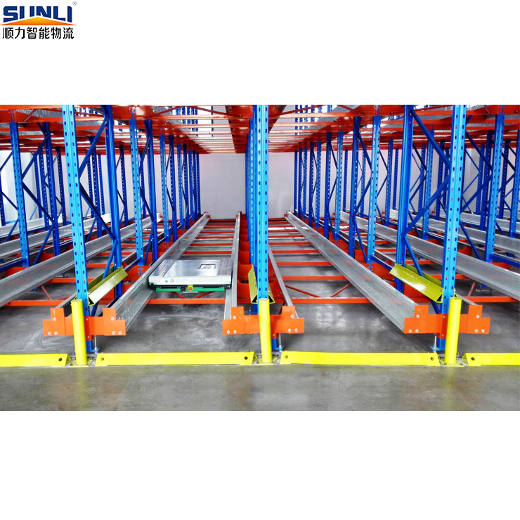 China Factory Automated Radio Shuttle Rack System Heavy Duty Steel Electric Cart Warehouse 2-Way Shuttle Racking Equipment