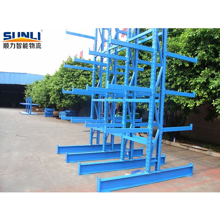 China Factory Double Side Cantilever Shelving Heavy Duty Steel Powder Coated Corrosion-Resistant CE Certified Warehousing