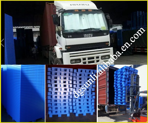 Single Faced Eco-Friendly Euro Flat Top Plastic Pallet Heavy Duty 4-Way Logistics Storage Warehouses ISO Certified Recycled HDPE