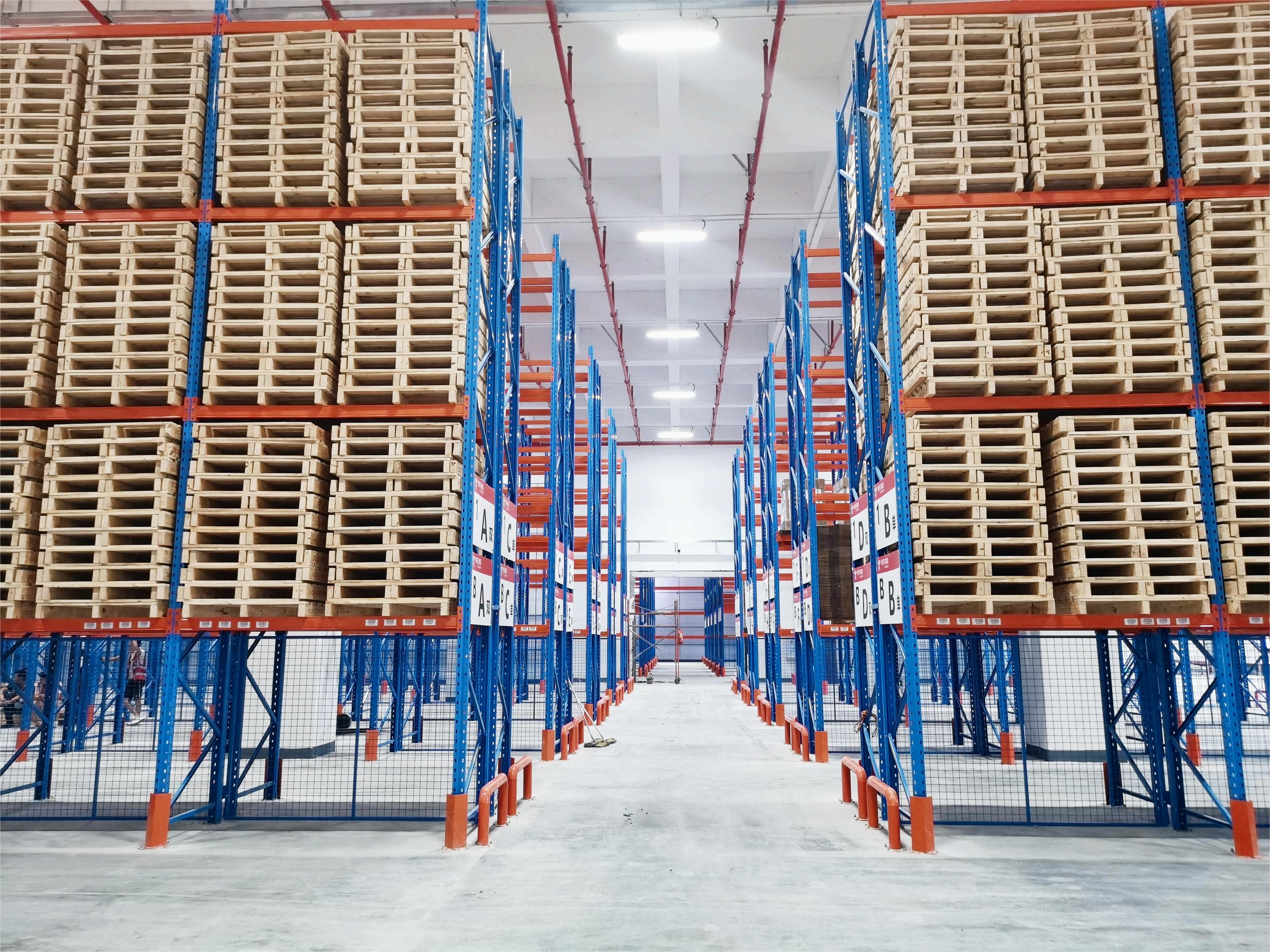 China Factory Direct Heavy Duty Steel Powder Coated Multi-Layer Warehouse Stacking Rack Selective Pallet Racking High-Density