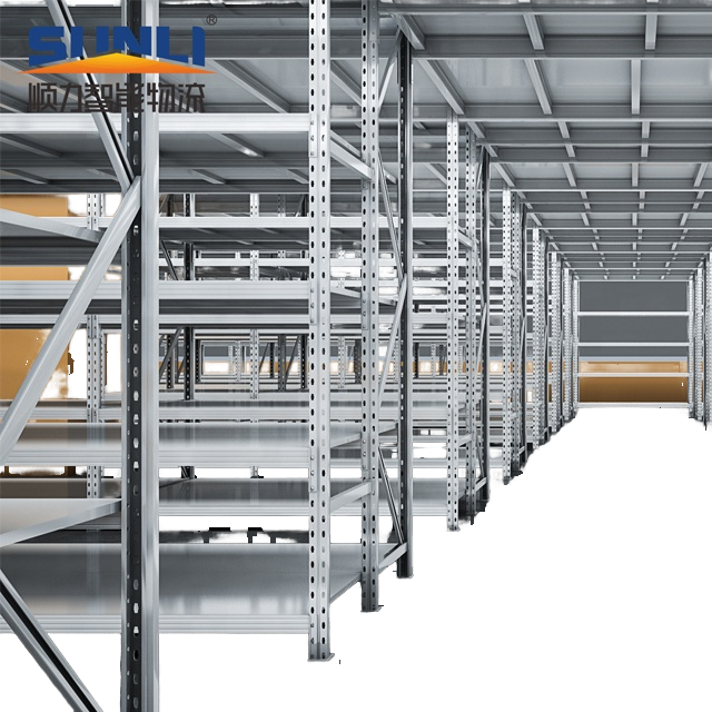 China Manufacturer Long Span Industrial Storage Shelves Heavy-Duty Selective Warehouse Steel Racking Adjustable Stacking Shelf