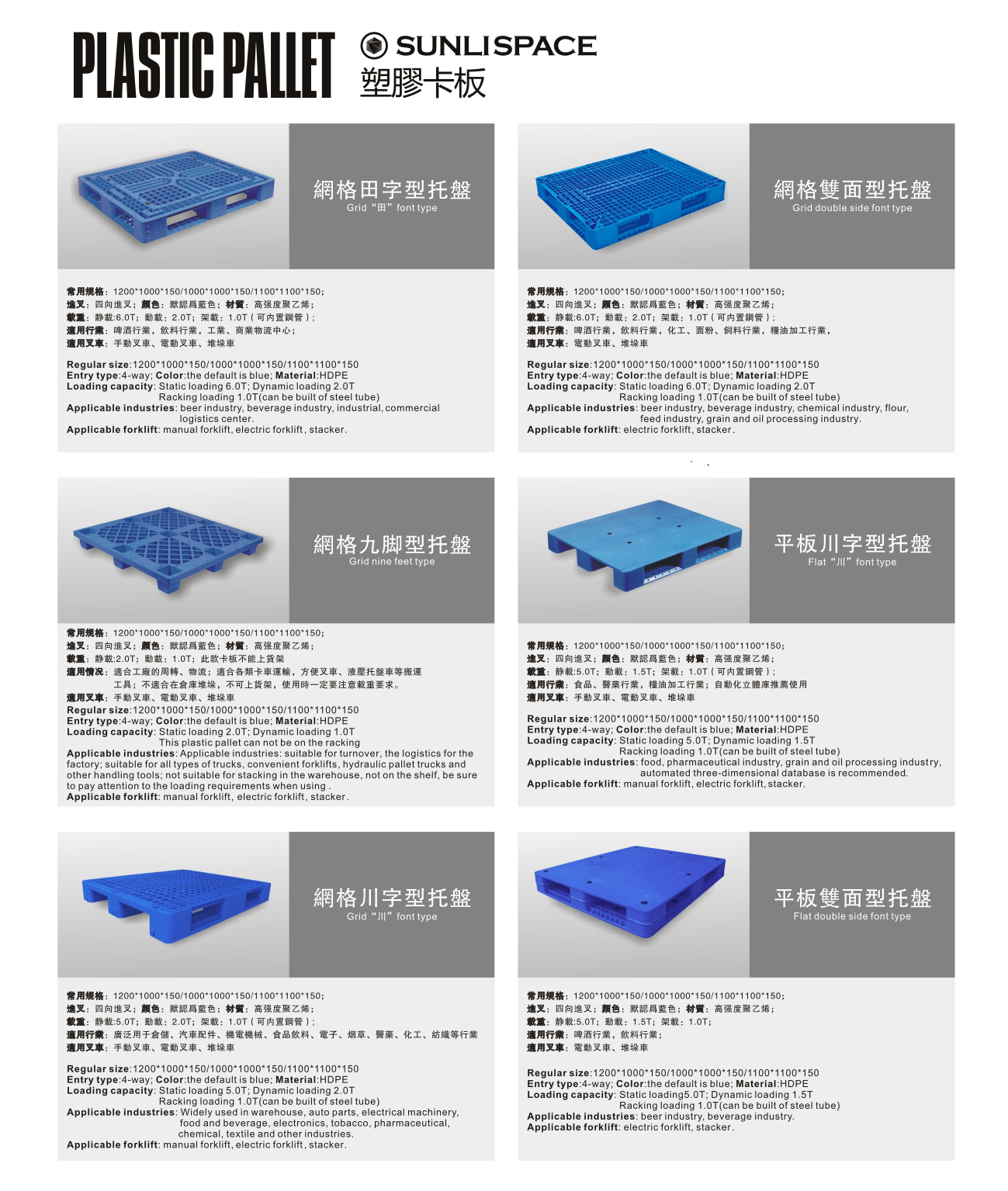 Single Faced Eco-Friendly Euro Flat Top Plastic Pallet Heavy Duty 4-Way Logistics Storage Warehouses ISO Certified Recycled HDPE
