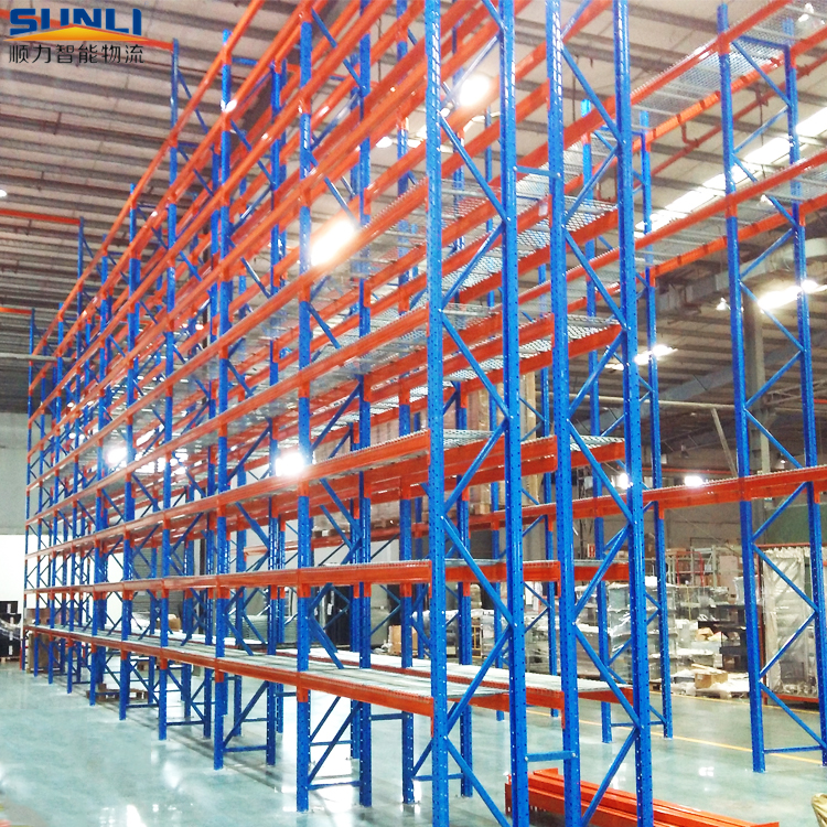 China Factory Direct Sunli Heavy-Duty Steel Selective Storage Rack Shelves Warehouse Adjustable Metal Pallet Stacking Racking