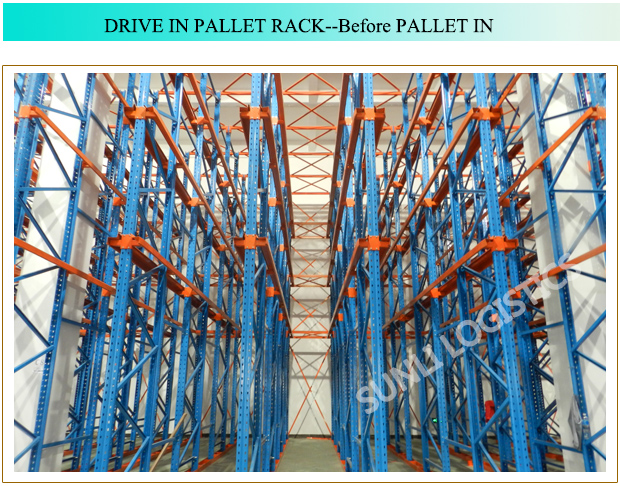 Heavy Duty Adjustable Steel Drive-In Pallet Racking Shelf Warehouse Drive-through Selective Pallet Stacking Racks
