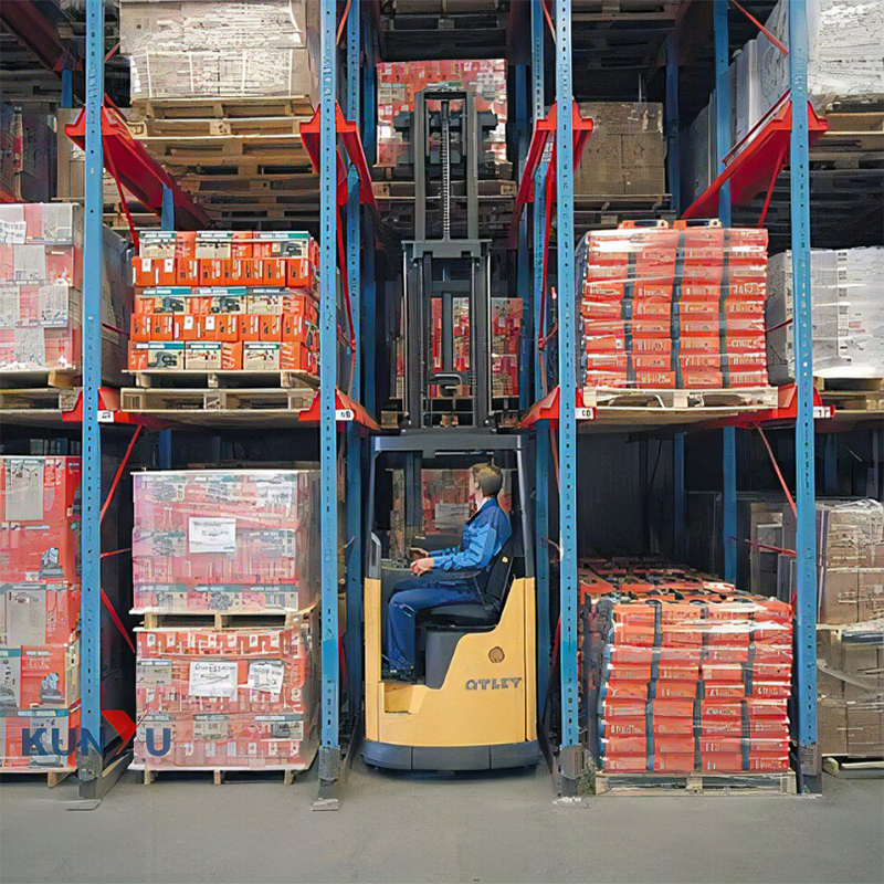 China Factory Heavy Duty Drive-in Storage Racking System Warehouse Industrial Steel Drive-in Pallet Rack Shelves of High Density