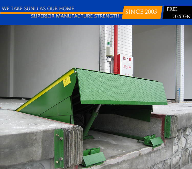 2026 China Factory Direct HD Brand Hydraulic Telescoping Dock Leveler Steel Ramp High Strength Manganese 8ft*6ft