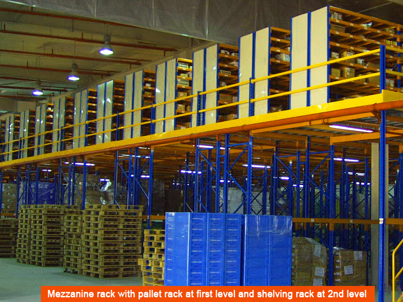 Mezzanine Floor Racking Platform Heavy Duty Rack System High Density Racking Steel Grating
