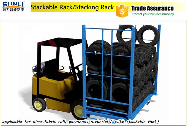Industrial 5-Layer Easy-to-Store and Transport Foldable Steel Storage Rack with Powder Coating Finish and Pallet Racking