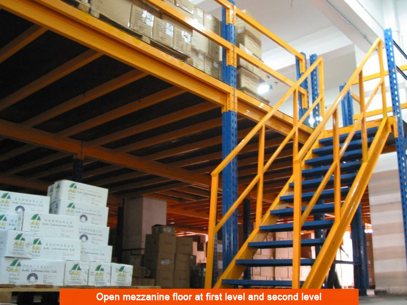 China Factory Industrial Warehouse Mezzanine Platform Racking Steel Structure Multi-Mezzanine with Lifting or Stair Equipment