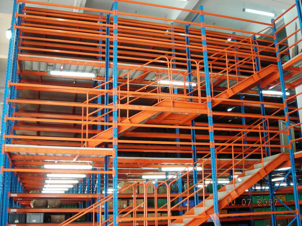 China Factory Industrial Steel Mezzanine Racking System Multi-Level Platform Adjustable Warehouse Rack Storage 2000KG Max Load