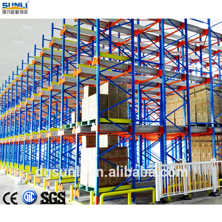 China Factory Remote Steel Multi-Layer Drive-Through Two-Way Shuttle Pallet Racking High-Density Warehouse Storage Automatic