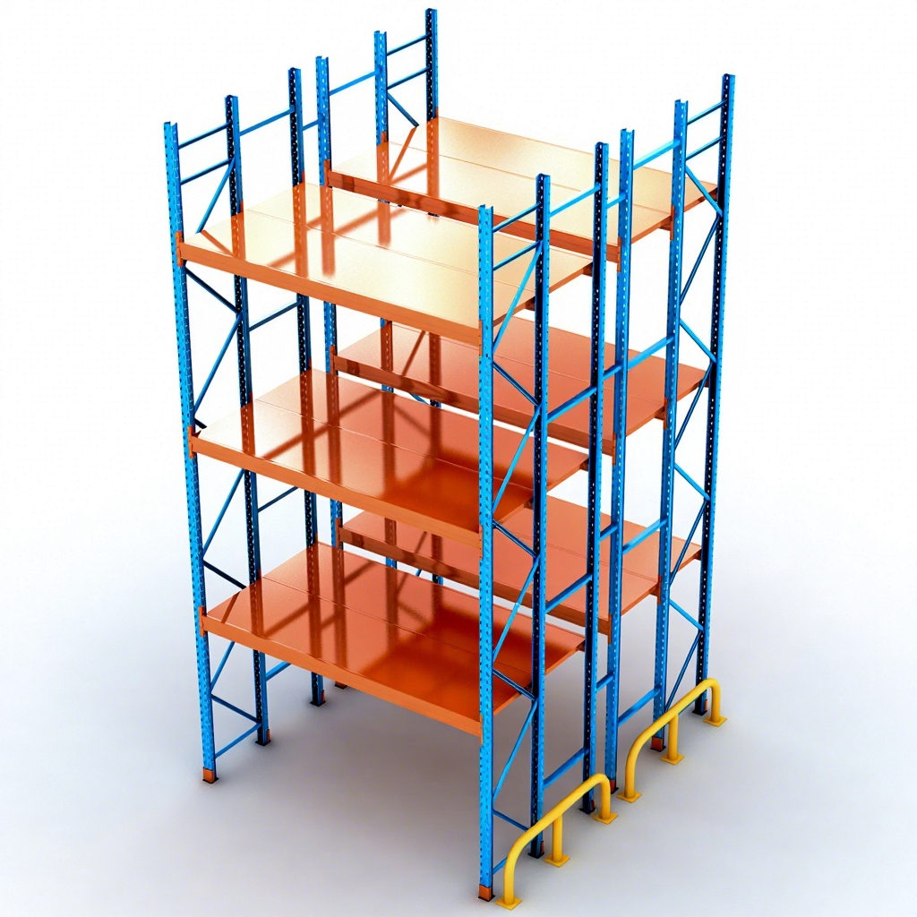 China Factory Heavy Duty Warehouse Steel Shelving Rack Powder Coated Adjustable Capacity Metal Storage Shelf