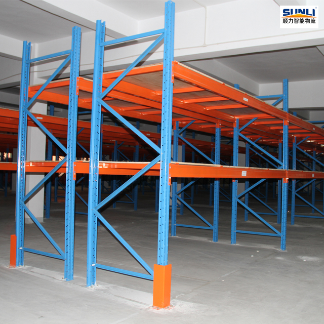 New Sunli Warehouse Metal Medium Duty Adjustable Storage Shelving Stone Grain Finish 500kg Capacity Partially Assembled