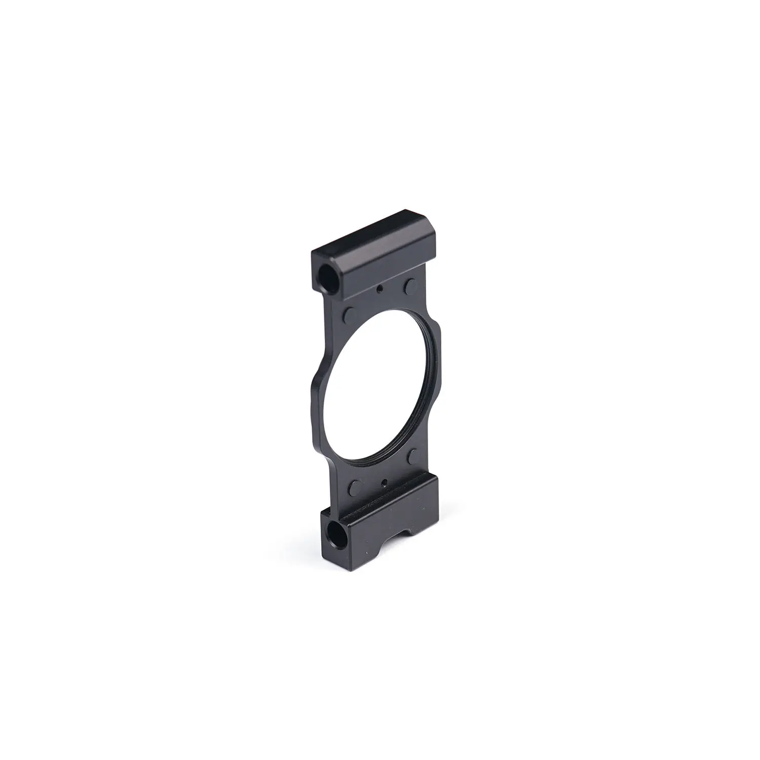 OEM Custom CNC Machined Aluminum Optical Lens Mounting Bracket (Matte Black) Service, Products