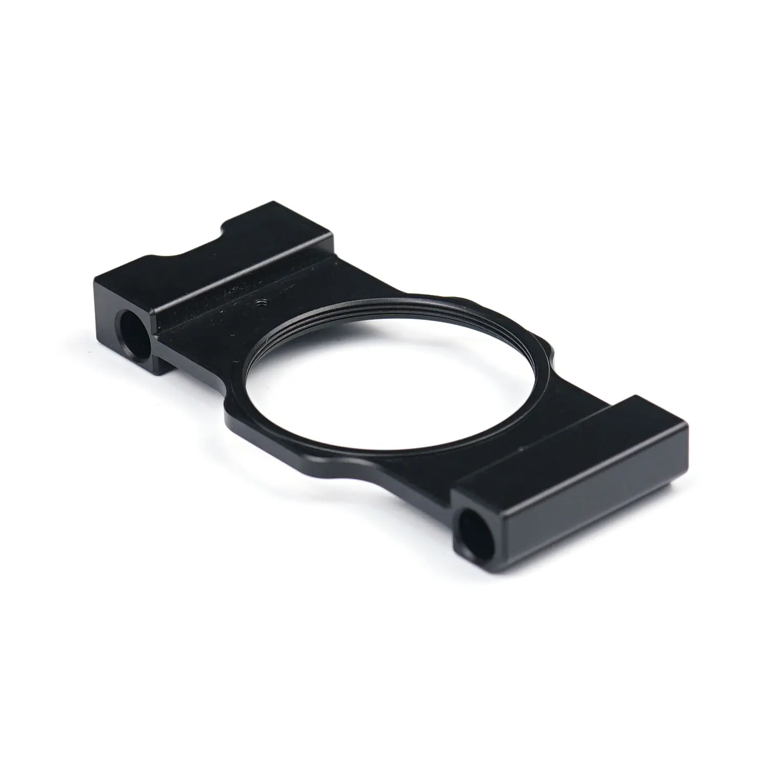 OEM Custom CNC Machined Aluminum Optical Lens Mounting Bracket (Matte Black) Service, Products