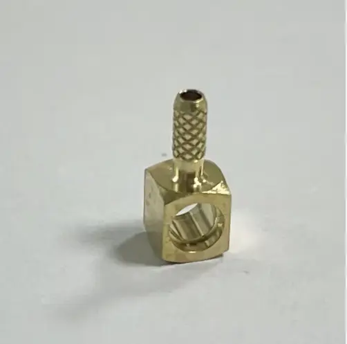ODM Custom CNC Machining Brass Insert Connector with Knurled Pin OEM Service, Exporter