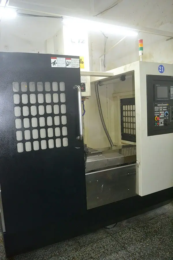 Machined parts in process