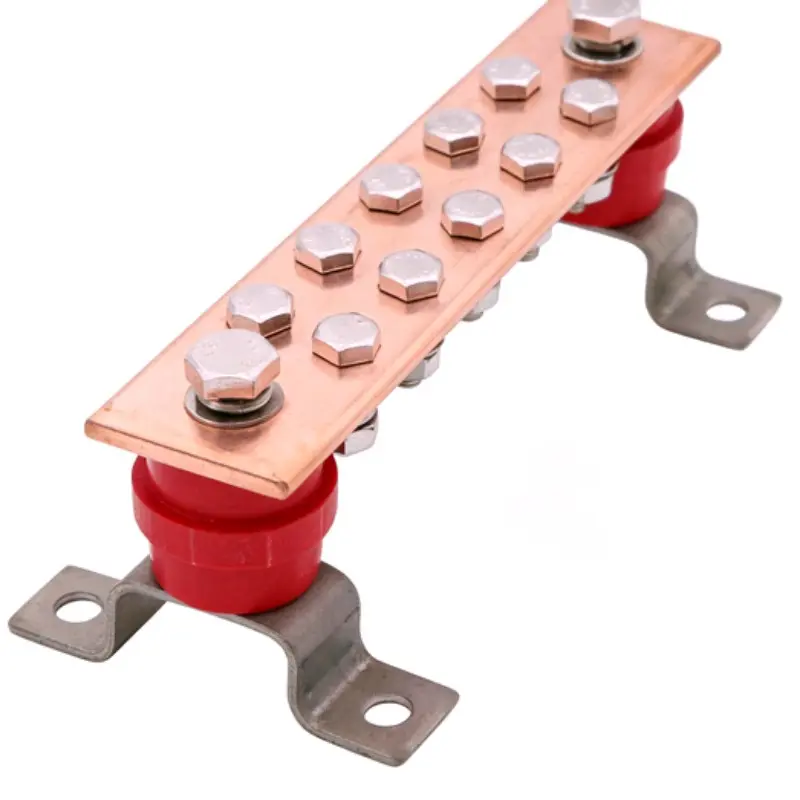 High-Quality Custom High-Conductivity Copper Grounding Busbar Kit with Stand-off Insulators Manufacturer, Factory