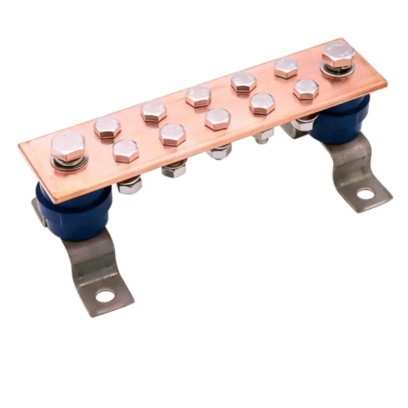 High-Quality Custom High-Conductivity Copper Grounding Busbar Kit with Stand-off Insulators Manufacturer, Factory