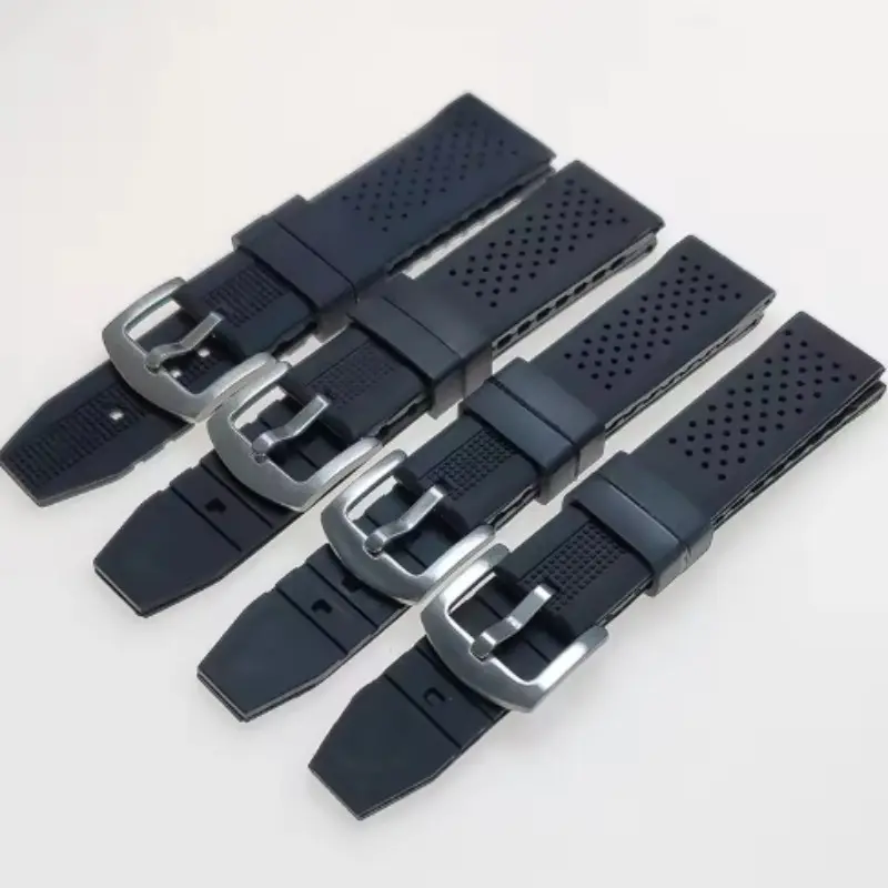Custom Universal Breathable Silicone Sport Watch Strap with Multi-Hole Air Vents - China Suppliers Factory (18mm - 24mm) Products, Product