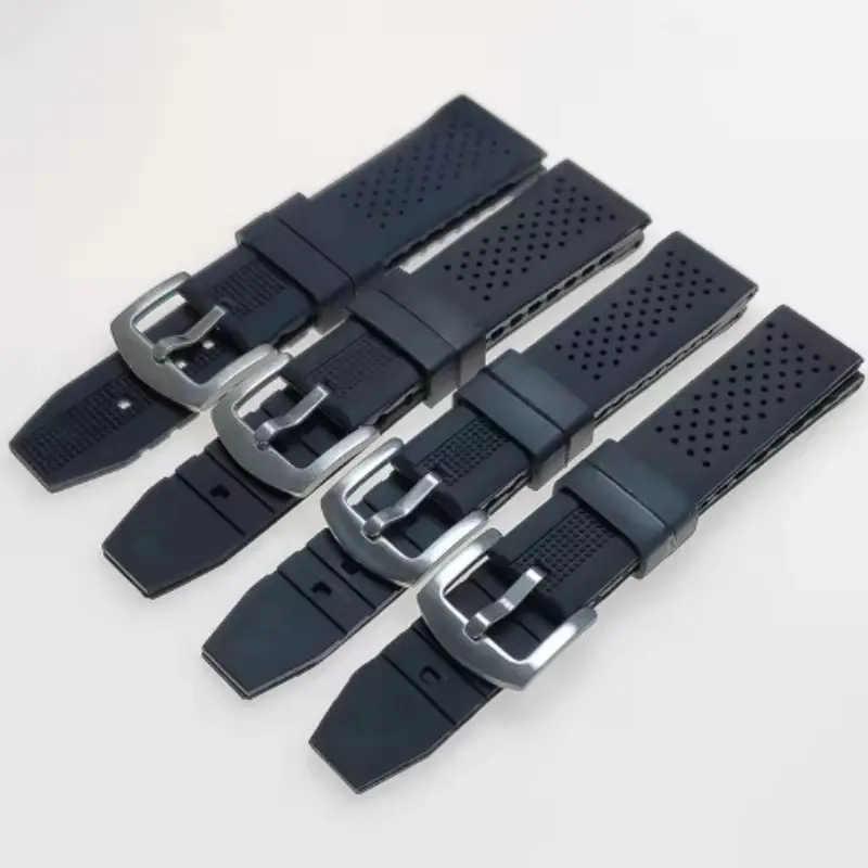 Custom Universal Breathable Silicone Sport Watch Strap with Multi-Hole Air Vents - China Suppliers Factory (18mm - 24mm) Products, Product
