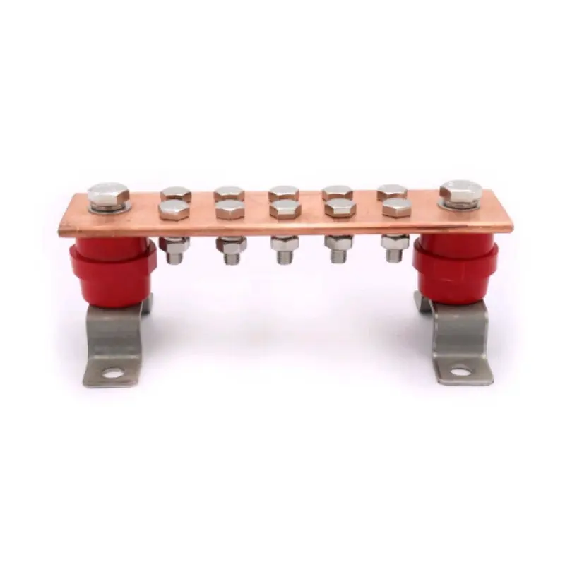 High-Quality Custom High-Conductivity Copper Grounding Busbar Kit with Stand-off Insulators Manufacturer, Factory