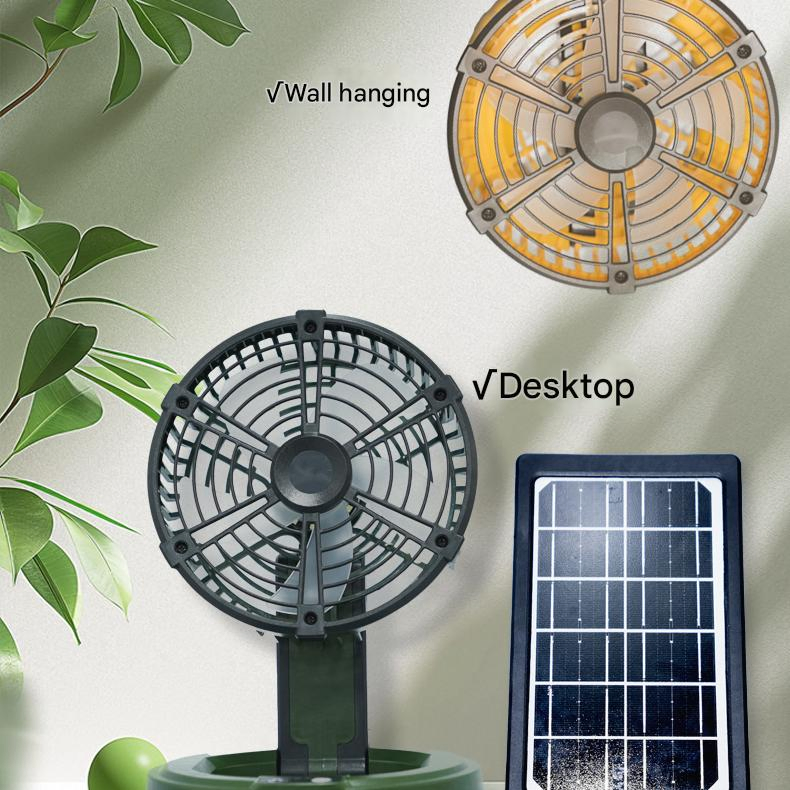12 Inches Wireless 5200mAh Table Desktop Ventilador Solar Mini USB Portable Charging Outdoor Home Electric Rechargeable Solar Powered Fan