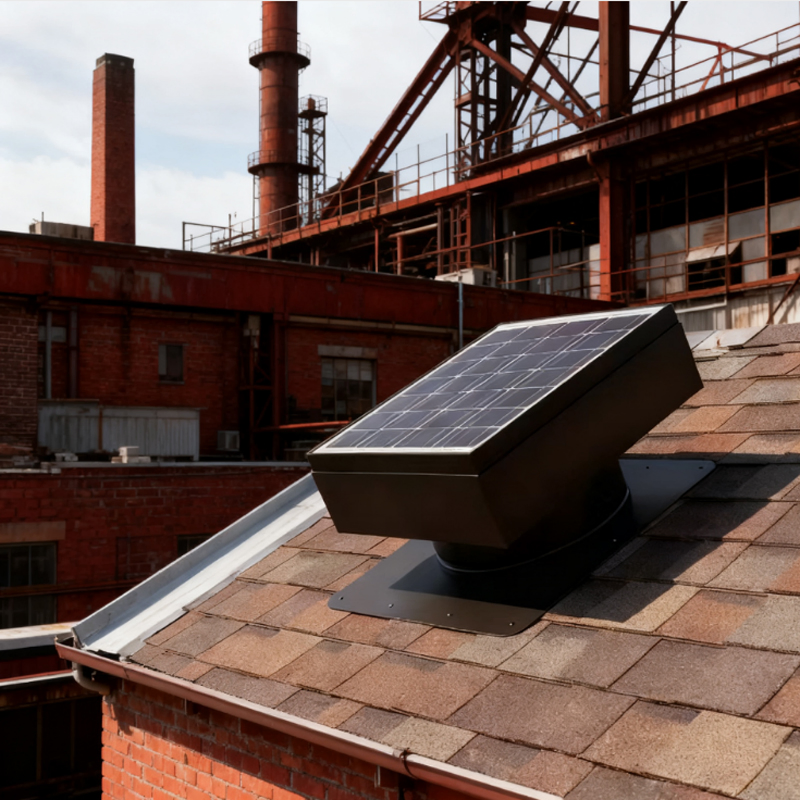 Industrial Heat Extraction Solar Powered DC Ceiling Ventilation Outdoor Air Conditioning Big Attic Roof Fans Remote Controllable