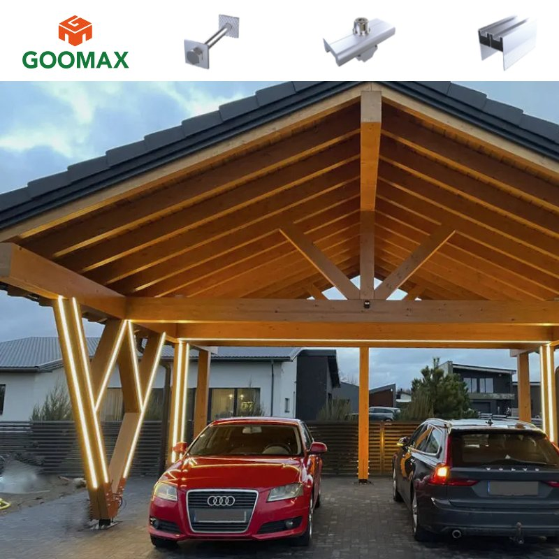 Goomax Innovative Solar Carport Kit Solar Panel Carport Kit Modern Parking Solutions