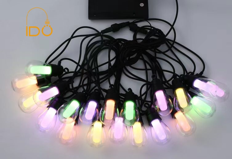 Solar-Powered LED Outdoor String Lights for Park Path Lighting