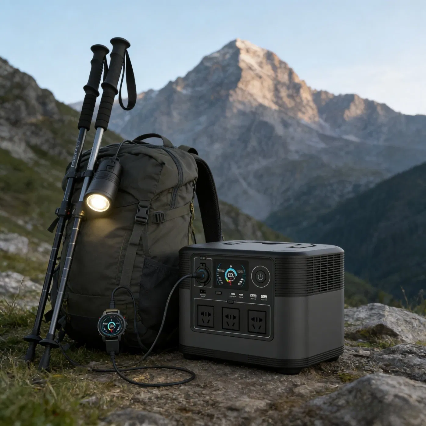 OEM Portable Energy Storage Outdoor Power Supply Portable Power Station with Multiple Charging Ports for Camping Power
