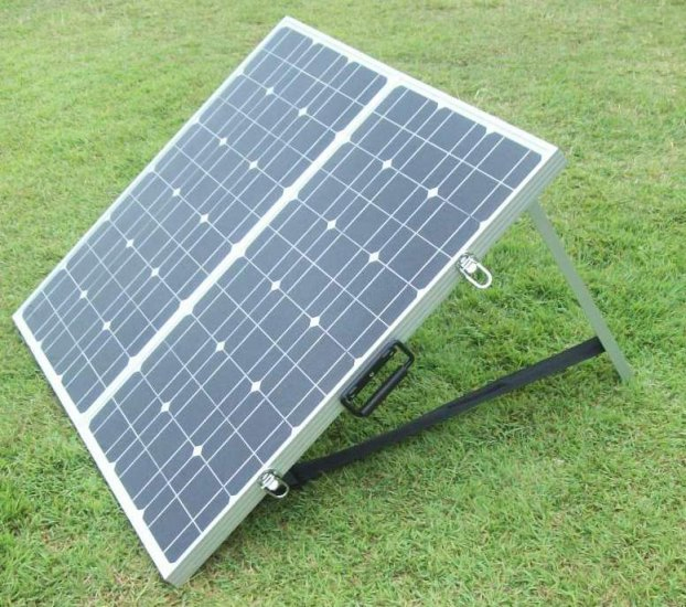 80W Folding Solar Panel Stand for Camping Caravan Campervan Boats Motorhome RV