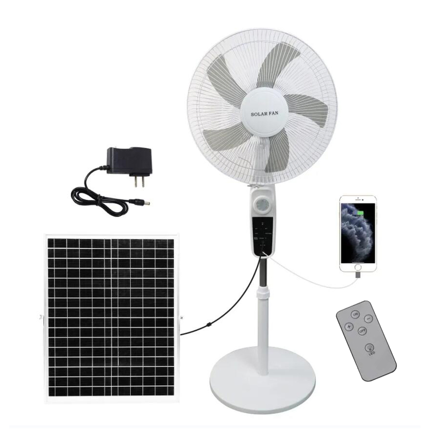 Rechargeable Solar Panel Fan Solar Powered Outdoor Fans Solar Fan with Remote Control