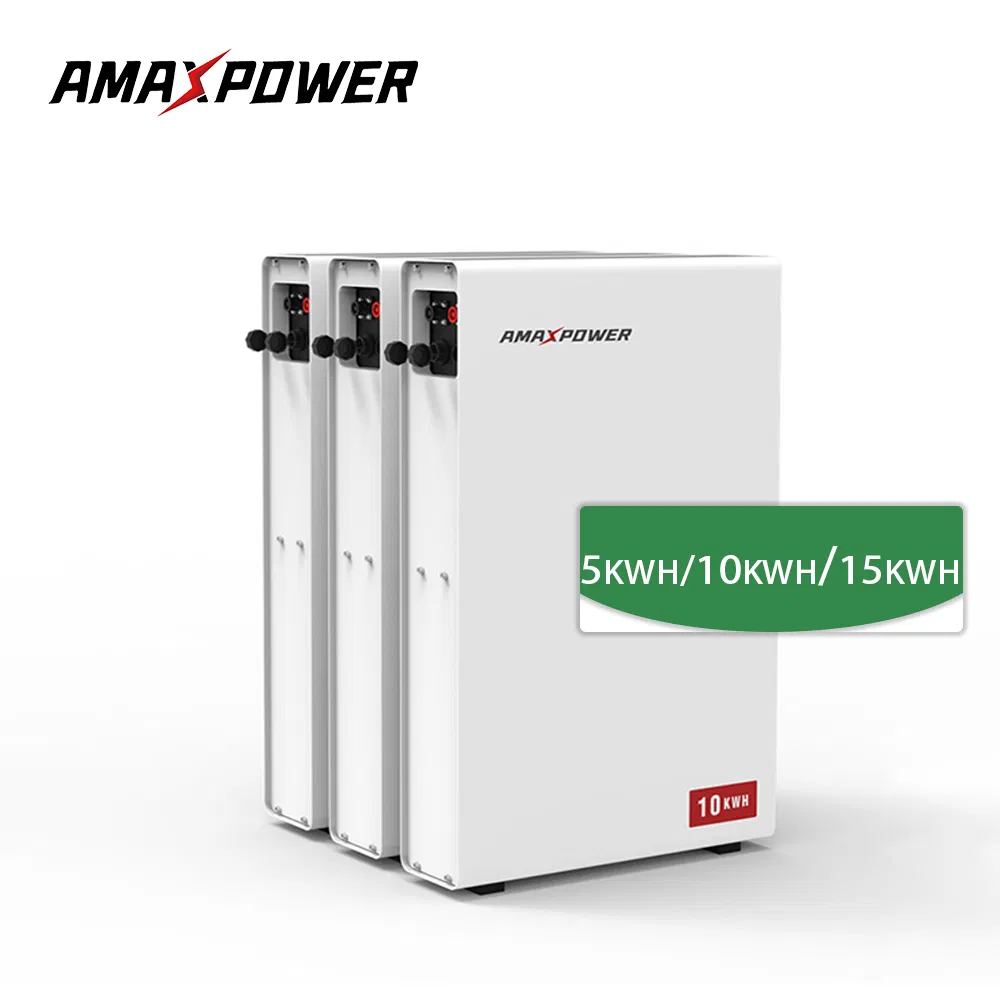Amaxpower 51.2V 5/10/15kw off Grid Solar Cell Energy Storage Station System Wall-Mounted LiFePO4 Lituium Battery for UPS Backup Power Supply