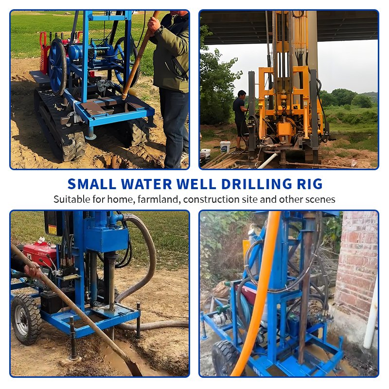 Mini Well Drilling Rig for Drilling Water Wells Farmland Low Cost One-Person Operation Shallow Hole Operation