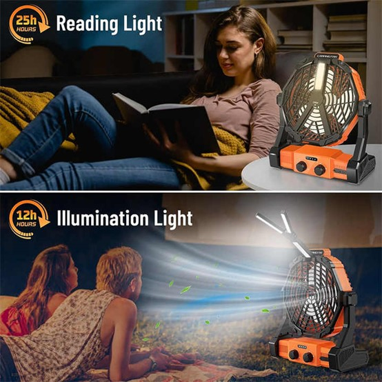 16/18 Inch Rechargeable Solar Floor Fan with Panel - High Quality Powered Fan for Indoor &amp; Outdoor Use