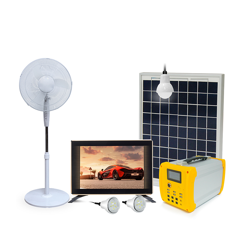 50W Can Ran DC TV and Fan Solar Home System Home Solar System Ukraine