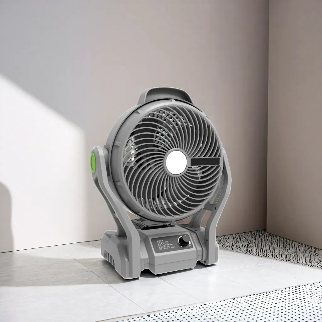 20V Portable Solar Powered Camping Fan with LED Light for Outdoor Adventures with CE