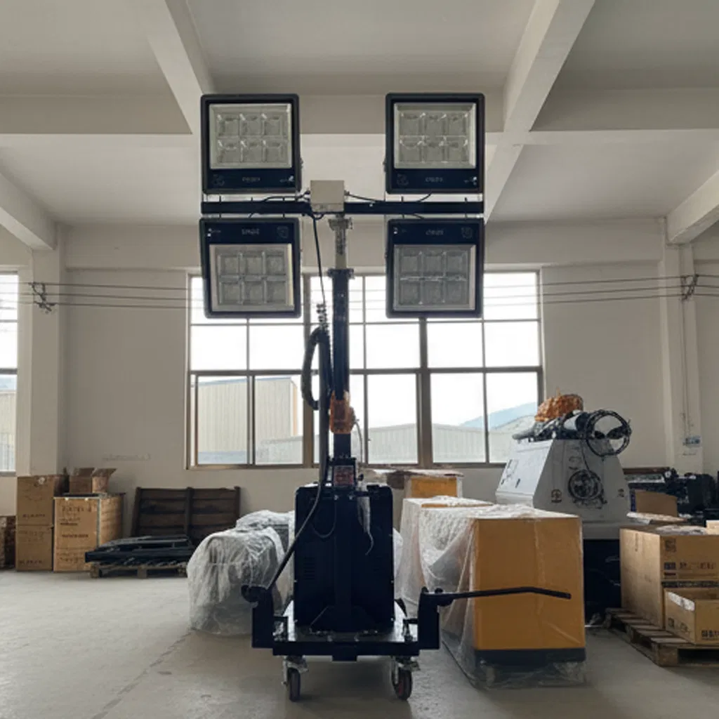 Emergency Outdoor LED Light Kit with Diesel Generator