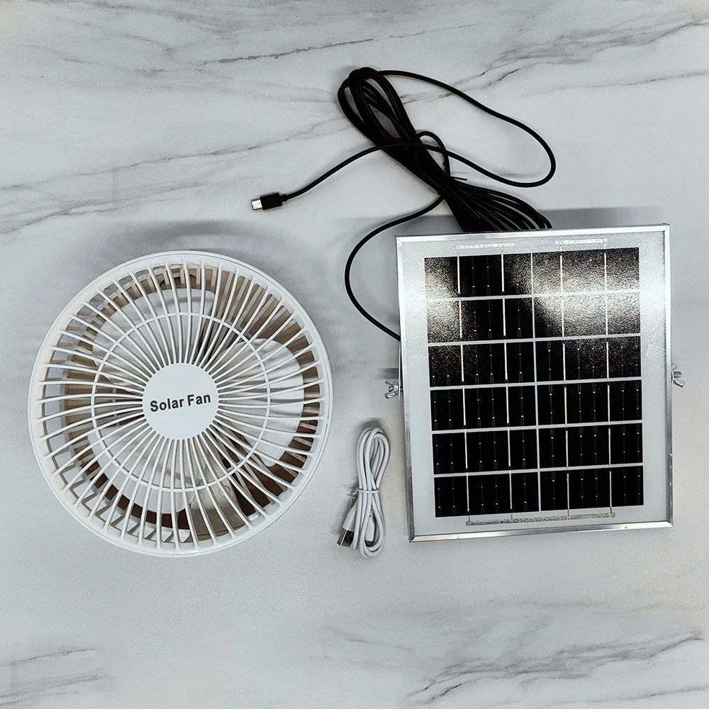 Best Rechargeable Fan in Nigeria 8 Inch White 12V AC DC Rechargeable Solar Table Fan Solar Powered Outdoor Fan