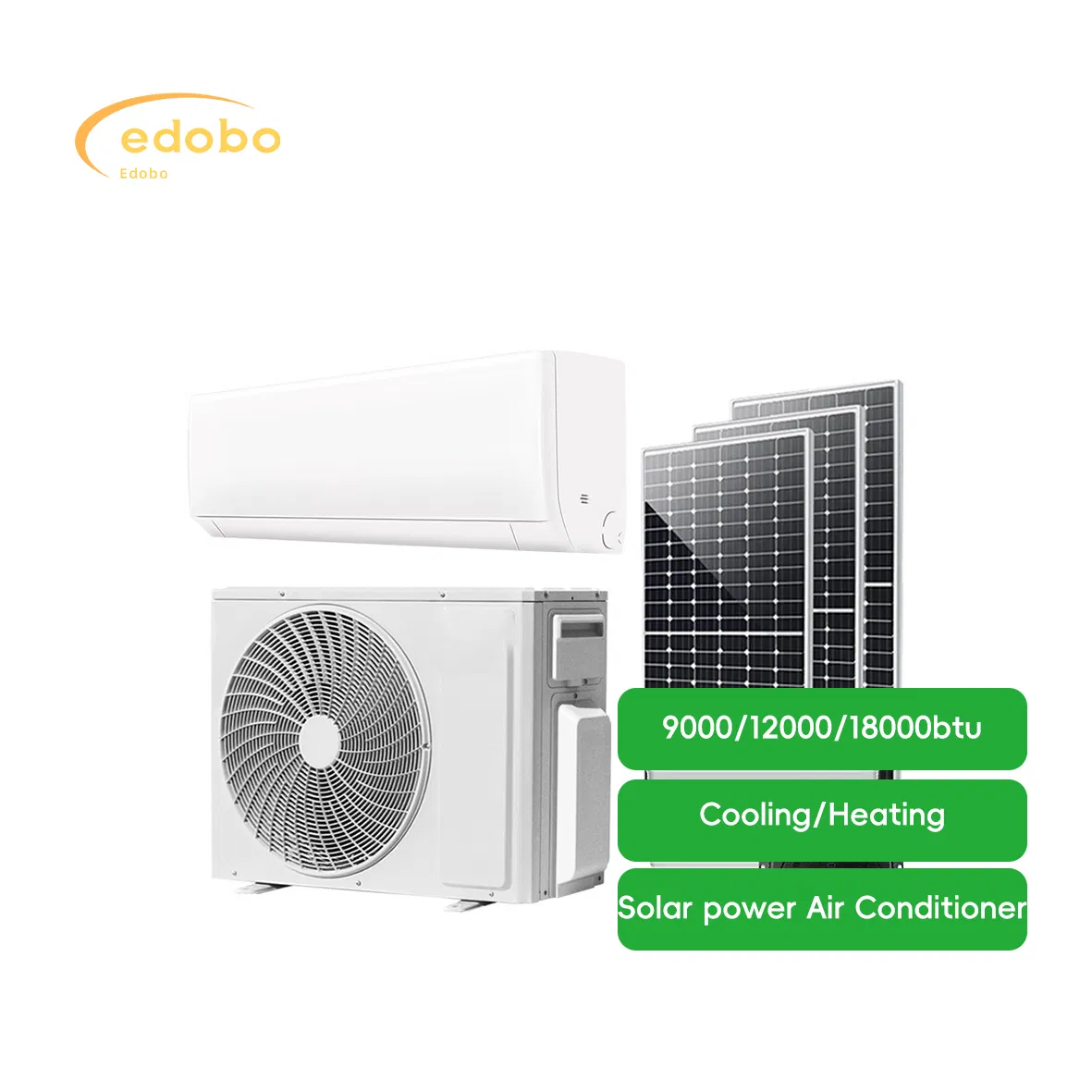 Solar Powered Air Conditioner Large Outdoor Indoor Unit DC Air Conditioner for Household and Commercial Use