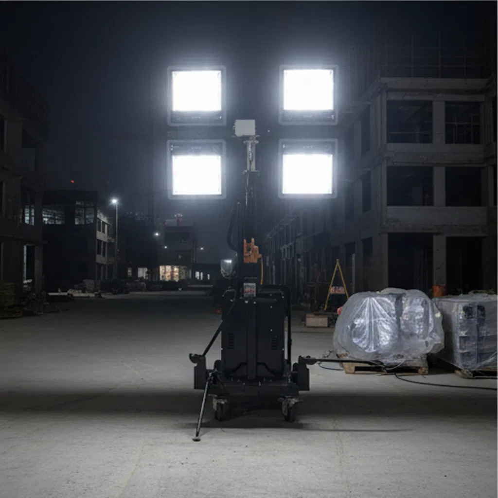 Emergency Outdoor LED Light Kit with Diesel Generator