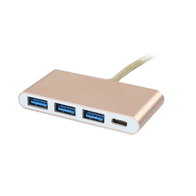 4-in-1 USB C Adapter 3 USB 3.0 Ports Hub &amp; 60W Pd