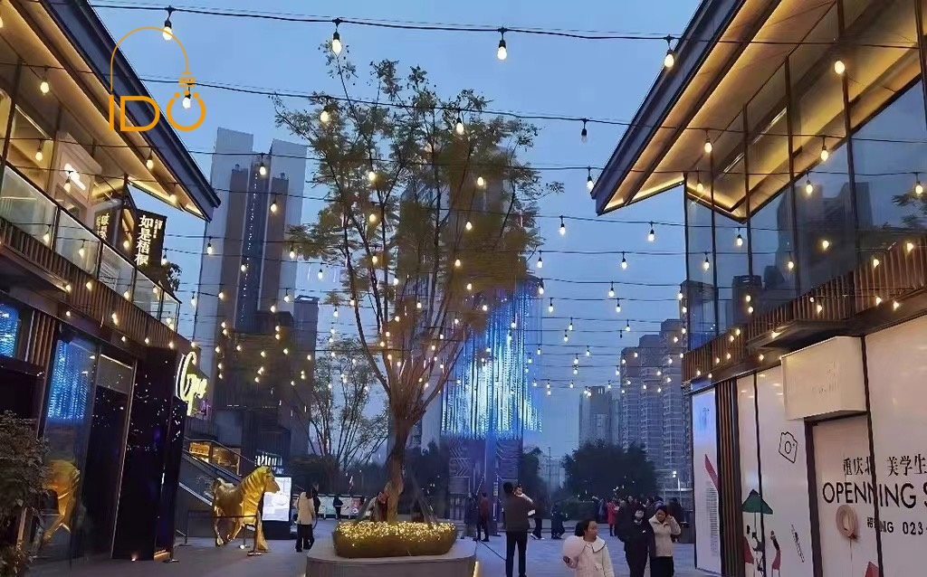 Solar-Powered LED Outdoor String Lights for Park Path Lighting