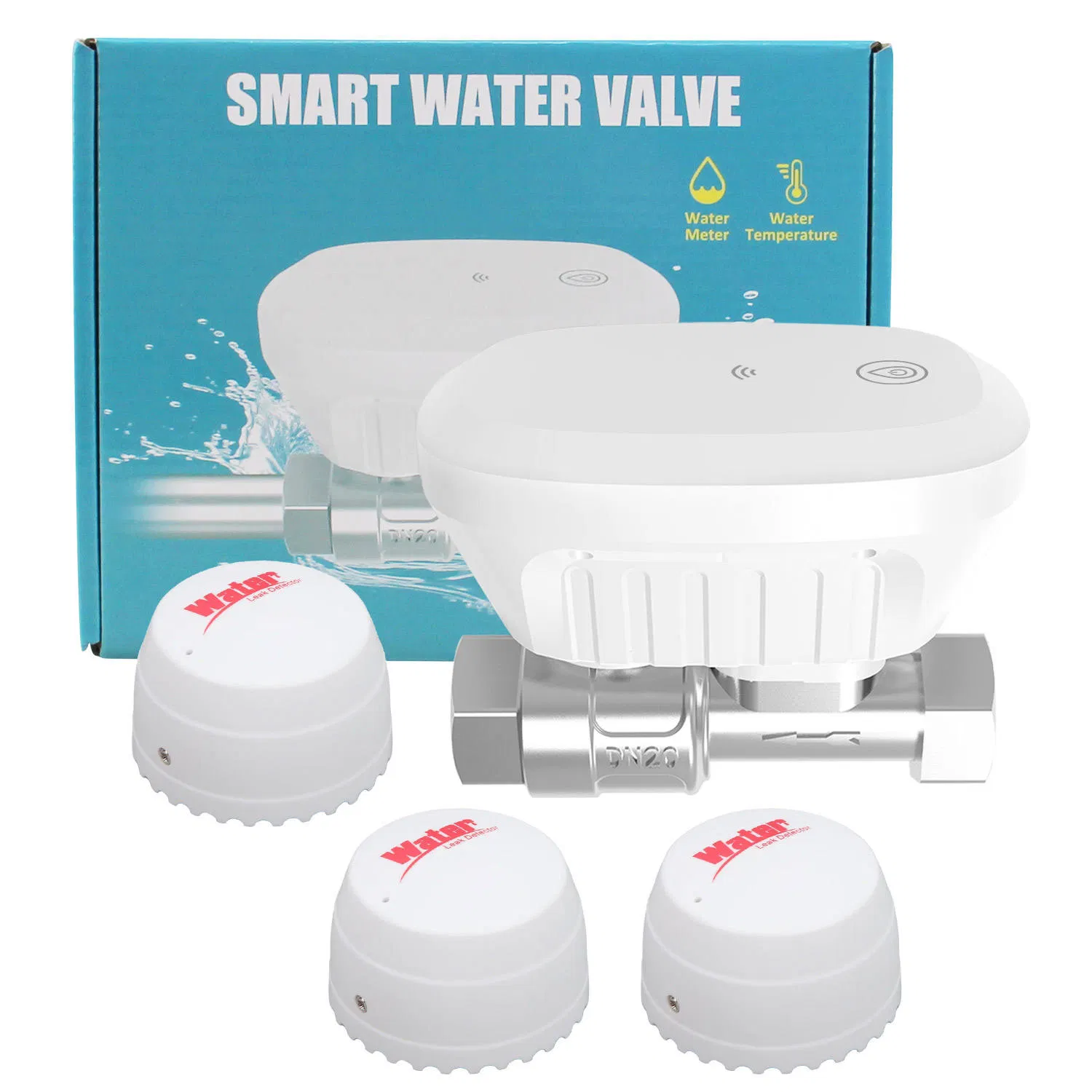 WiFi Water Leakage Senor System Equipment Water Leak Detect for Home Security Smart Water Shut off Valve
